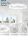 TwentyFourInch Ceiling Fan With Dimmable Lights Remote
