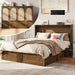 Queen Murphy Platform Bed With Integrated Charging
