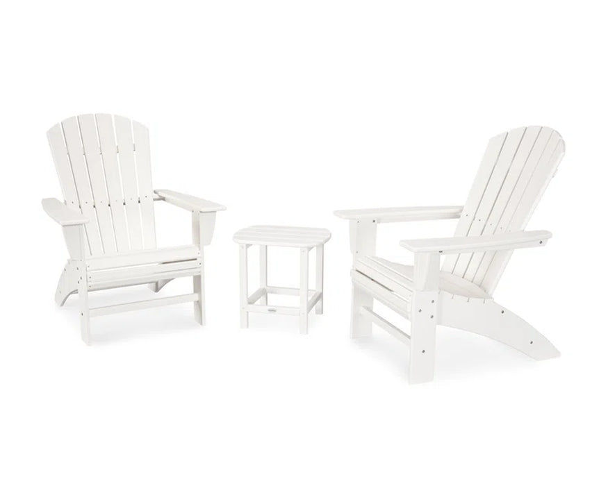 Nautical 3-Piece Curveback Adirondack Set