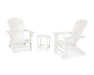 Nautical 3-Piece Curveback Adirondack Set