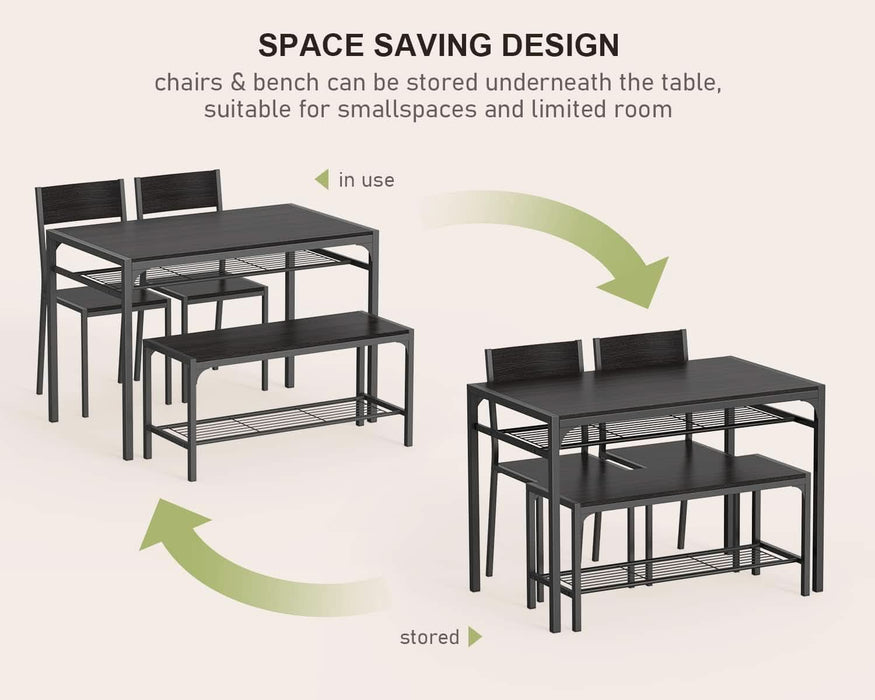 4-Piece Dining Table Set for 4, Kitchen Table