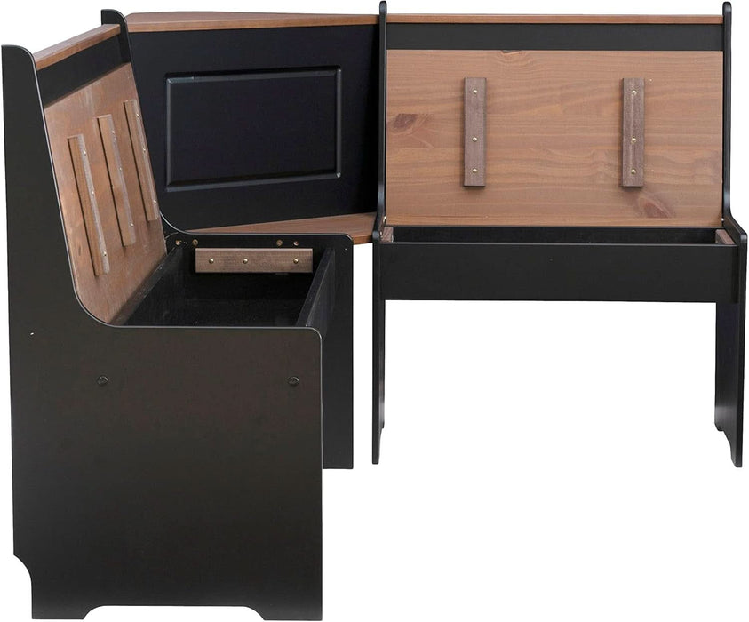 Black and Pecan Breakfast Dining Set Ardmore Nook