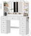White Premium Illuminated Makeup Vanity With Outlet