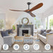 Precision Engineered Solid Wood Ceiling Fan Walnut