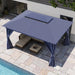 Patio Gazebo 10'X13', Outdoor Heavy Duty Party Tent Shelter with Double Roofs, Mosquito Nettings and Privacy Screens for Backyard, Garden, Lawn, Navy Blue