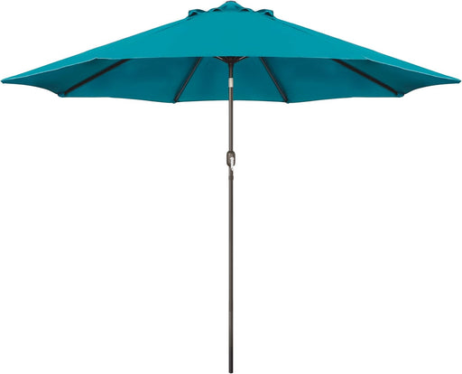 9' Outdoor Patio Umbrella, Outdoor Table Umbrella, Yard Umbrella, Market Umbrella with 8 Sturdy Ribs, Push Button Tilt and Crank
