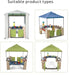 Outdoor Kids Playhouse Cover 600D Heavy Duty Waterproof Play House Covers Suitable for All around Playtime Patio with Canopy Playset （49.5" W X 49.5" D X 60.2" H ）Beige