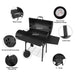 30" CC1830S Steel Charcoal Grill with Offset Smoker