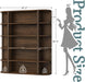 5-Tier Wood Book Shelf, 47" Wide Large Bookshelf and Bookcase, 62" Tall Bookshelf with Curved Side Shelves, Freestanding Wood Display Book Shelves for Living Room, Home Office, Walnut