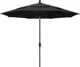 11' round Crank Lift, Collar Tilt, Aluminum Pole, Fiberglass Rib Patio Umbrella, Black Finish, Black
