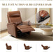 Swivel Rocking Recliner with Footrest and Leather