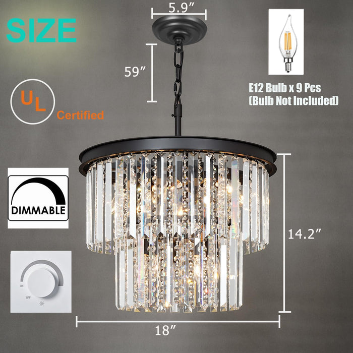 Crystal Chandelier Lighting Oil Rubbed Bronze Ceiling