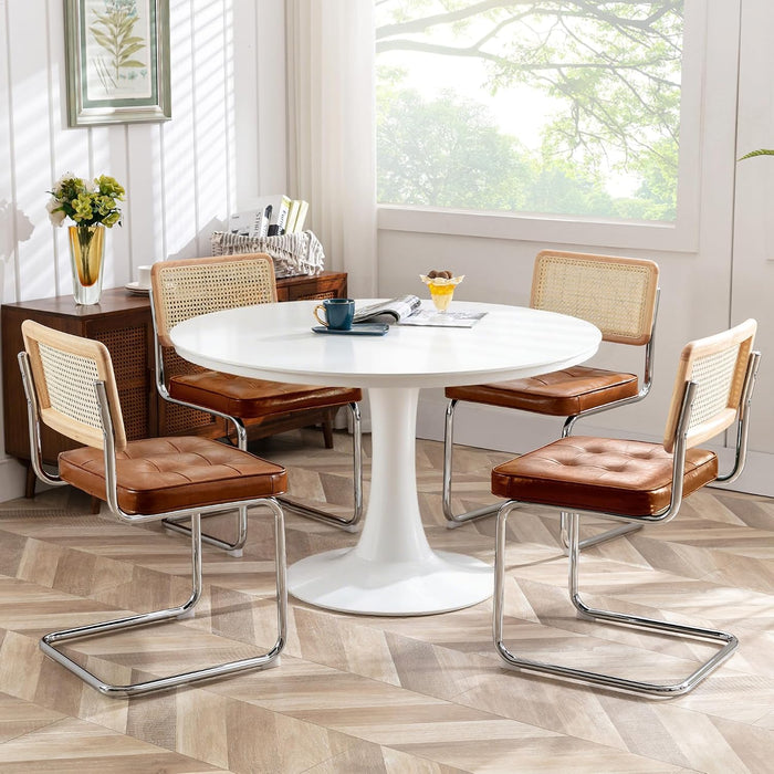 Natural Rattan Dining Chairs Set of 2, Modern Cesca Kitchen Chair
