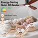 52 Inch Smart Low Profile Ceiling Fans with Lights Remote,Wood,Flush Mount