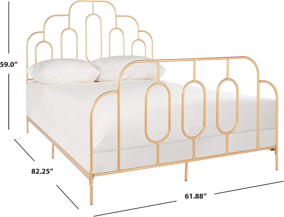 Home Paloma Retro Gold Bed, Queen
