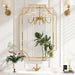 24"X36" Gold Foil Scalloped Edge Decorative Vanity Wall Mirror