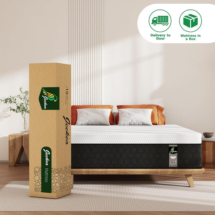 Full Hybrid Mattress, 10 Inch, Medium-Firm, Motion Isolation