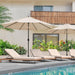 10FT Patio Umbrella, Pool Umbrella Outdoor, Tan | Easy-To-Use Tilt, Smooth One-Handed Crank, Waterproof Thickened Canopy, Wind Resistant for Outdoor Table, Deck, Pool