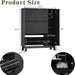 Black Freestanding Shoe Cabinet Featuring 3 Drawers