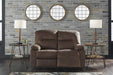 Faux Leather Recliner Loveseat - Brown