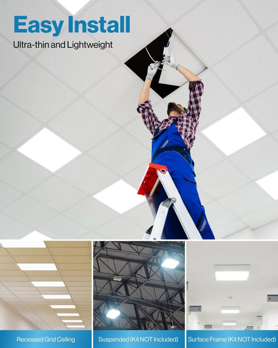 2x2 Modular Led Light 2x2 LED Flat Panel Light With Dual CCT 4000K 6000K Dimmable ...