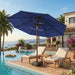 10Ft Patio Umbrella, 3 Tier Outdoor Market Table Umbrellas with 8 Fiberglass Ribs and Push Button Tilt, Windproof, Vented Canopy, UV Protection for Deck, Pool, Backyard
