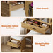 Compact Vanity Desk With Multifunctional Illuminated Mirror