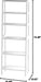 5-Tier Sturdy Rubberwood Ladder Bookshelf, Freestanding Storage Organizer Bookcase, Display Shelf for Small Space, White, 25.98" W X 74.48" H X 15.03" D