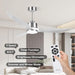 52 Inch Silver Ceiling Fan with Lights and Remote High CFM 3 Blades