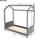 Twin Velvet Playhouse BedFrame NoBoxSpring Grey Finish