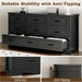 9-Drawer Dresser For Bedroom Modern Wooden Anti-Tipping