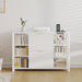 Architectural White Fluted Oak Filing Cabinet Locking