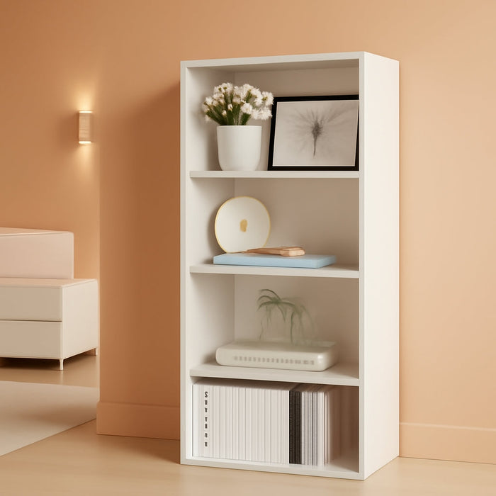 Luder Bookcase / Book / Storage , 5-Tier, White