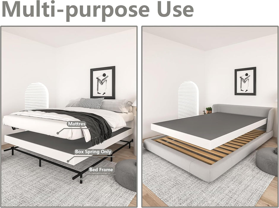 5 Inch Box Spring for Queen Bed, Heavy Duty 3000 LBS Metal Bed Base with Easy Clean Fabric Cover Easy Assembly Mattress Foundation