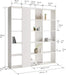 , Rachele Modern Bookcase, Ashwood White, Made in Italy