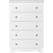 White Sonoma Dresser with 5 Drawers