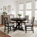 42"-54" Extendable Dining Table for 4-6 People Farmhouse Round/Oval Dining Room Table Solid Wood Kitchen Table with Cross Base, Only Table (Dark Brown)