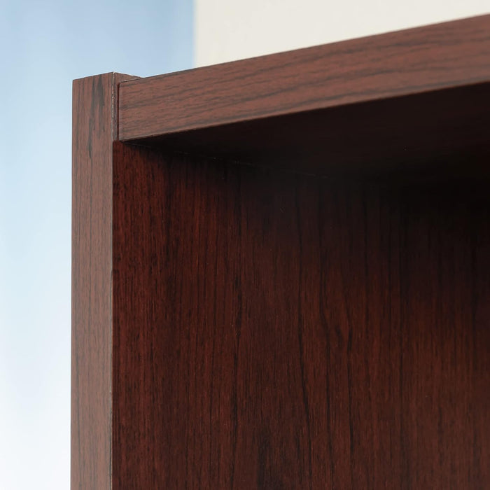 Brook Cherry Modern Bookcase With Adjustable Shelves