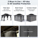 10x12 Hardtop Gazebo WeatherResistant Double Roof Patio