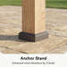 13' X 13' Outdoor Wood Gazebo, Hardtop Gazebo Permanent Wooden Pavilion with Galvanized Steel Double Roof, for Packyard, Garden, Deck, Cedar Wood