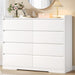White Dresser for Bedroom, 8 Drawer Dresser Chests of Drawers