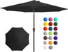 10 Ft Outdoor Patio Umbrella W/Tilt and Crank, Black