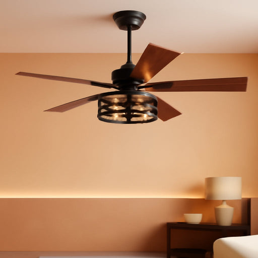 48 Inch Farmhouse Ceiling Fan Integrated Lighting