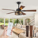 48 Inch Farmhouse Ceiling Fan Integrated Lighting
