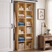 6 Cube Storage Organizer, 6 Tier Tall Skinny Bookshelf, Oak Cube Shelf | 62.4 X 11.8 X 9.3 Wood Narrow Bookcase for Home Office Bedroom Living Room, Anti-Tipping Device