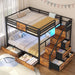 FullOverFull BunkBed WithStairs IndustrialGrade SteelFrame