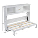 Twin Murphy Bed With MultiCompartmental Storage White