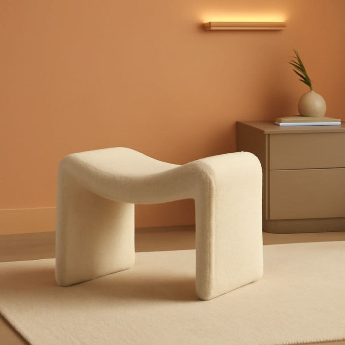 Large Footstool Ottoman, Multi-Functional Modern Foot Stool, Sofa Footrest Extra Seating for Living Room, Entryway, Hallways and Bedrooms, Large, Camel