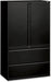 Brigade 800 Series Lateral File Cabinet with Storage, Letter/Legal, 2-Drawer, Black, 19 1/4" D