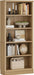 Oak 72.5-Inch Tall Bookshelf With Adjustable Shelves
